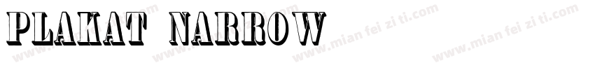 Plakat Narrow字体转换